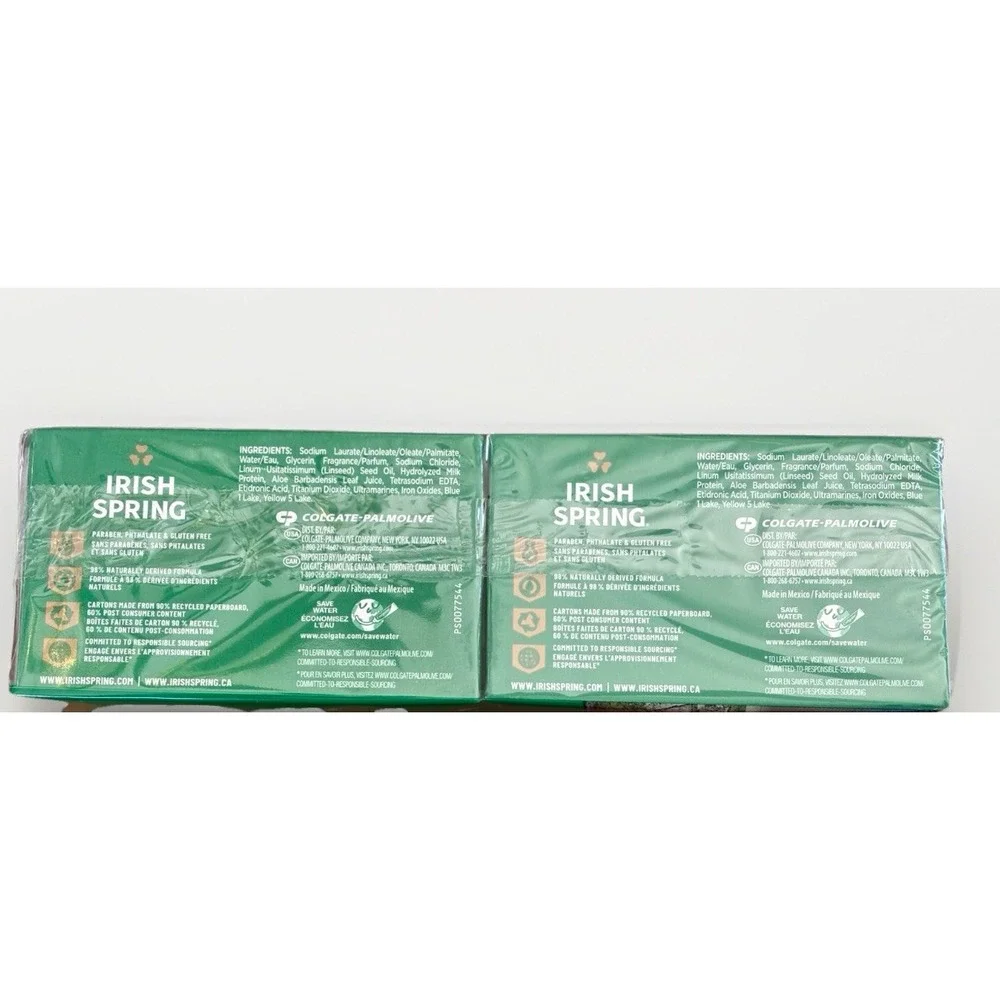 8 Pack Irish Spring Aloe Mist Bar Soap Deodorant Soap 3.7 oz Bars